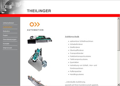 Website für Firma Theilinger